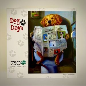 Buffalo Games A Dog's Life Dog Gone Funny 750 Piece Jigsaw Puzzle w/ Poster NEW!
